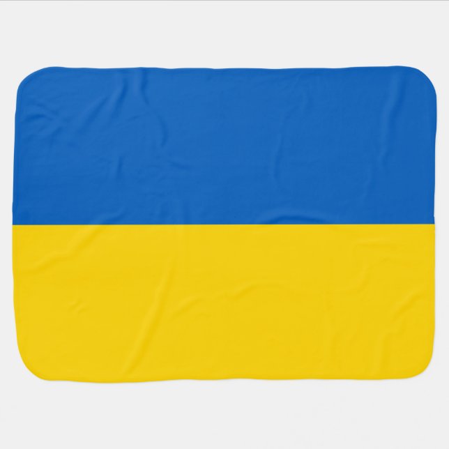 Patriotic Ukraine Flag Baby Blanket (Horizontal)