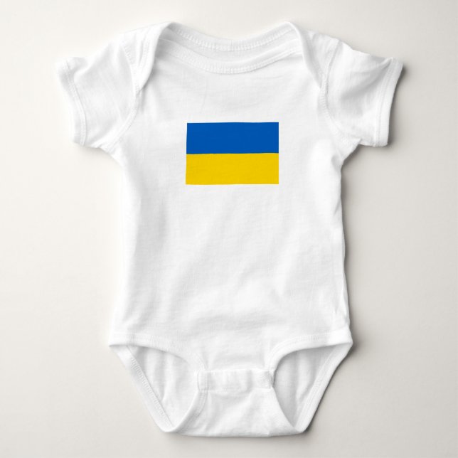Patriotic Ukraine Flag Baby Bodysuit (Front)