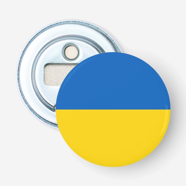 Patriotic Ukraine Flag Bottle Opener (Front)