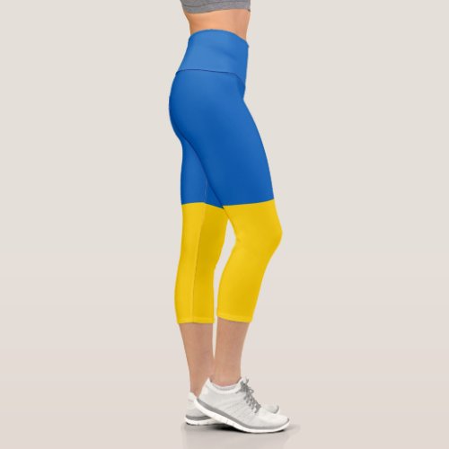 Patriotic Ukraine Flag Capri Leggings