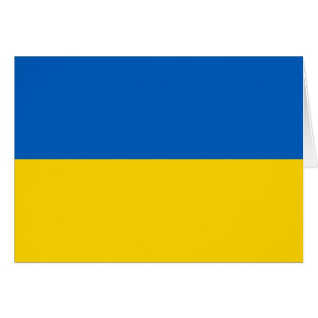 Patriotic Ukraine Flag Cards (Front Horizontal)