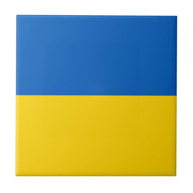 Patriotic Ukraine Flag Ceramic Tile (Front)