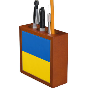 Patriotic Ukraine Flag Desk Organizer
