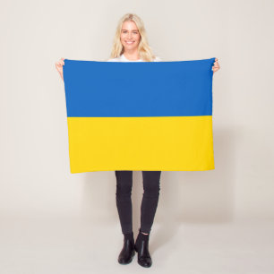 Patriotic Ukraine Flag Fleece Blanket