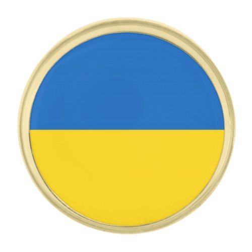 Patriotic Ukraine Flag Gold Finish Lapel Pin