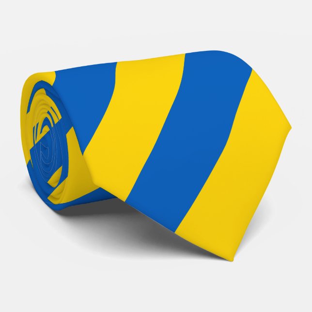 Patriotic Ukraine Flag Neck Tie (Rolled)