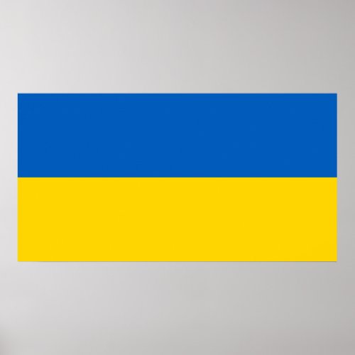 Patriotic Ukraine Flag Poster