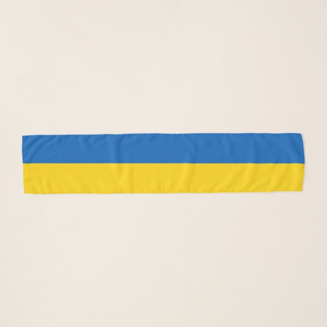 Patriotic Ukraine Flag Scarf (Front (Horizontal))