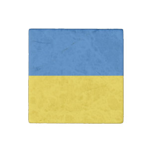 Patriotic Ukraine Flag Stone Magnet