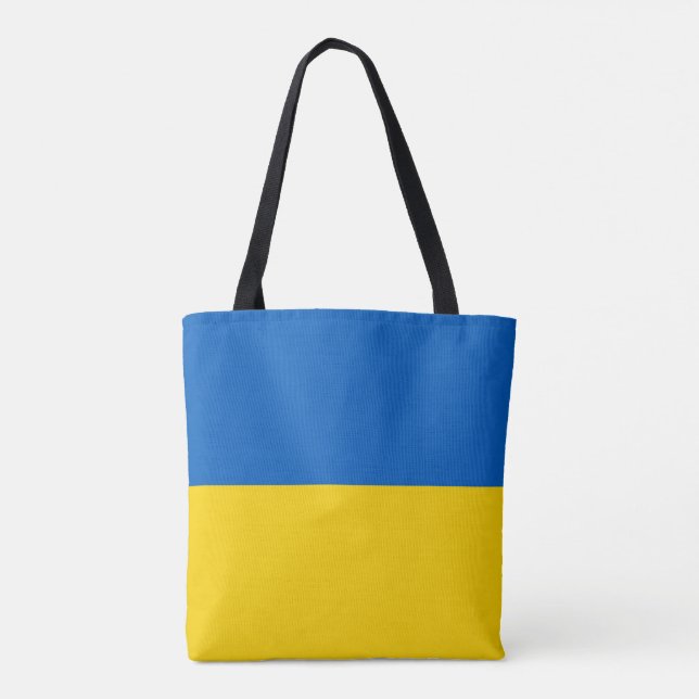 Patriotic Ukraine Flag Tote Bag (Back)