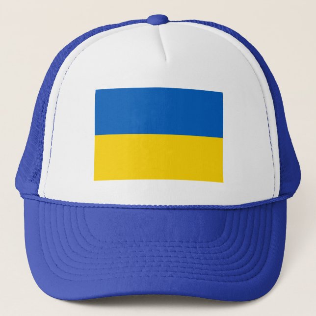 Patriotic Ukraine Flag Trucker Hat (Front)