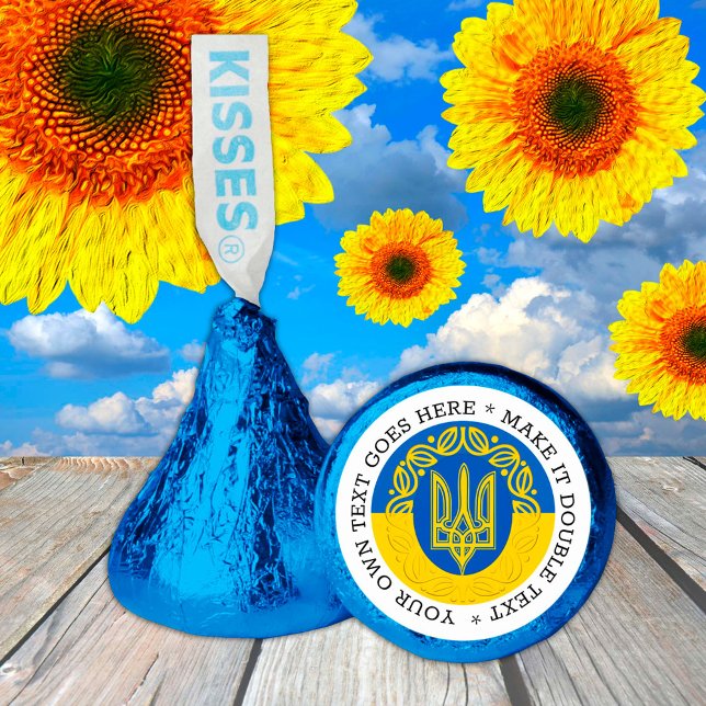 Patriotic Ukraine Sweets, Ukrainian Flag, Tryzub Hershey®'s Kisses® (Creator Uploaded)