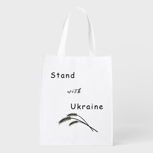 Patriotic Ukrainian yellow blue dove wheat wheatea Grocery Bag