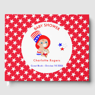 Patriotic Uncle Sam American Baby Personalized Guest Book