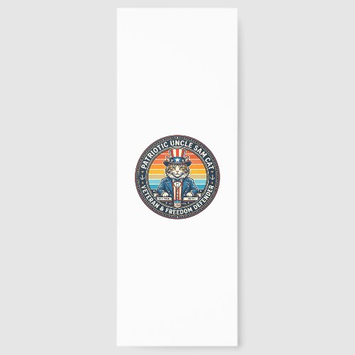 Patriotic Uncle Sam Cat Retro Sunset T-Shirt (2)_1 Bookmarks