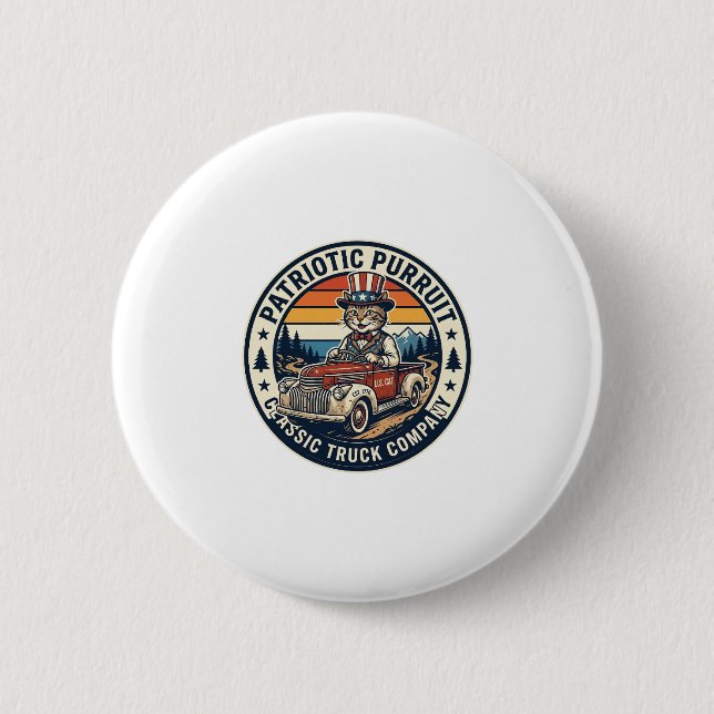 Patriotic Uncle Sam Cat Retro Sunset T-Shirt (5)_1 Button (Front)