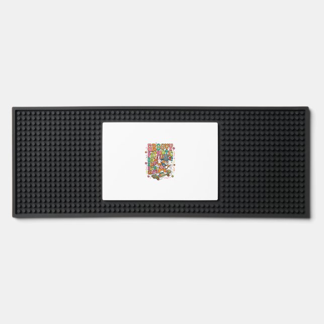 Patriotic Uncle Sam Cat Retro Typography T-Shirt ( Bar Mat (Front)
