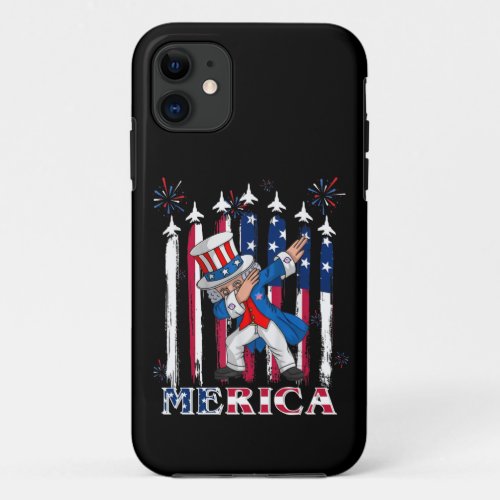 Patriotic Uncle Sam Dabbing 4th of July iPhone 11 Case