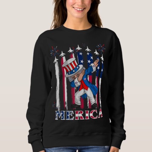 Patriotic Uncle Sam Dabbing 4th of July Sweatshirt