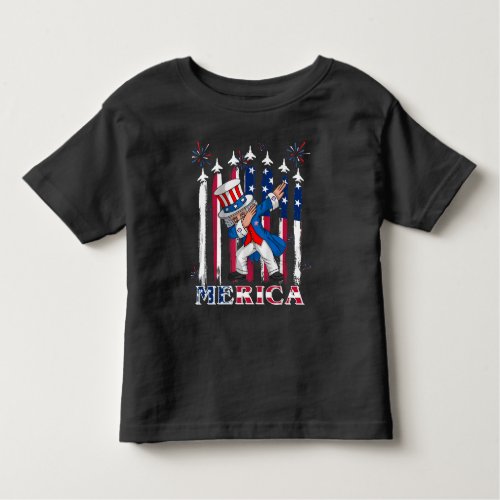 Patriotic Uncle Sam Dabbing 4th of July Toddler T_shirt
