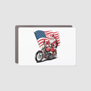 Patriotic Uncle Sam Motorcycle Car Magnet