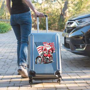 Patriotic Uncle Sam Motorcycle Sticker