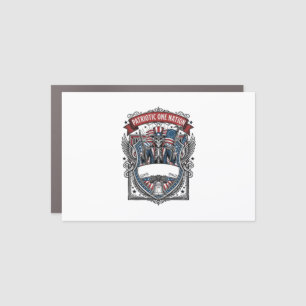 Patriotic Uncle Sam Skeleton Dark Patriot Skeleton Car Magnet