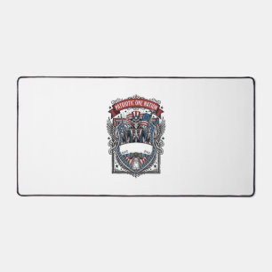 Patriotic Uncle Sam Skeleton Dark Patriot Skeleton Desk Mat