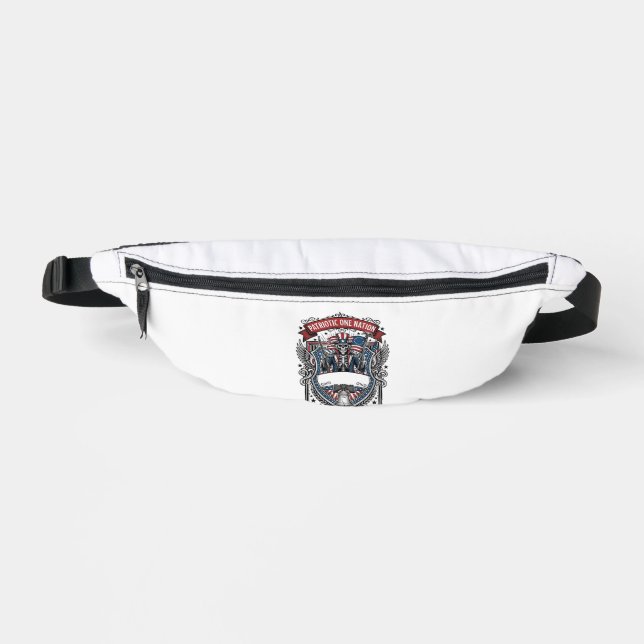 Patriotic Uncle Sam Skeleton Dark Patriot Skeleton Fanny Pack (Front)