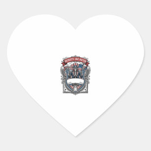 Patriotic Uncle Sam Skeleton Dark Patriot Skeleton Heart Sticker
