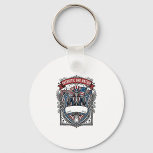Patriotic Uncle Sam Skeleton Dark Patriot Skeleton Keychain