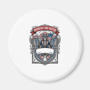 Patriotic Uncle Sam Skeleton Dark Patriot Skeleton Magnet