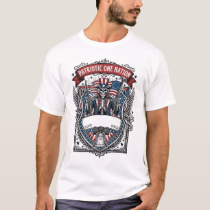 Patriotic Uncle Sam Skeleton Dark Patriot Skeleton T-Shirt