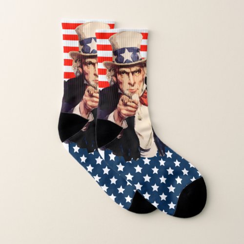 Patriotic Uncle Sam Socks