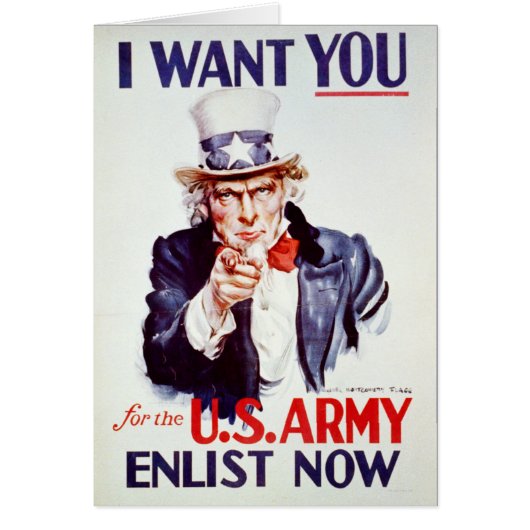 Patriotic Uncle Sam - Vintage Poster Cards (Front)