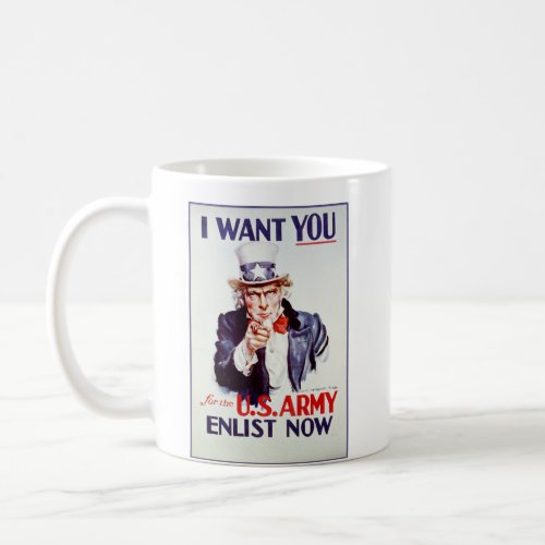 Patriotic Uncle Sam _ Vintage Poster Coffee Mug