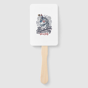 Patriotic Unicorn 4th of July Freedom Fly Shirt_1 Hand Fan