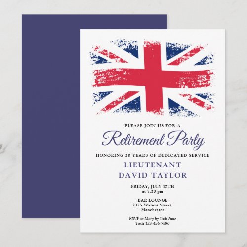 Patriotic Union Jack British Flag Retirement Party