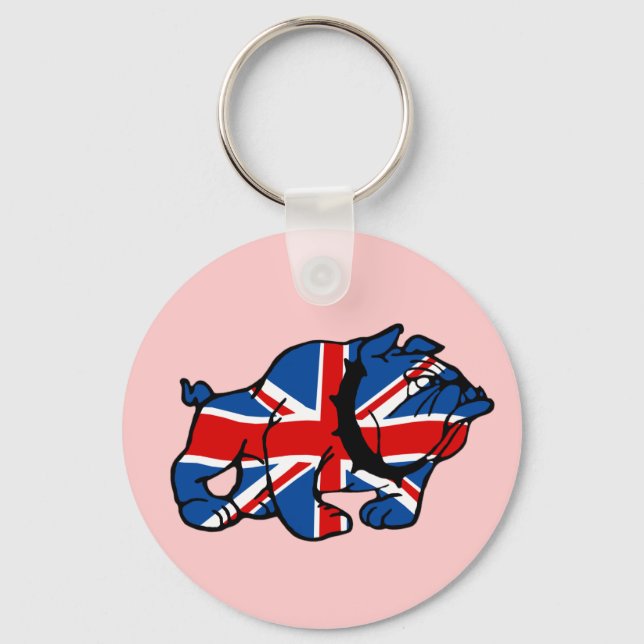 Patriotic Union Jack Keychain (Front)