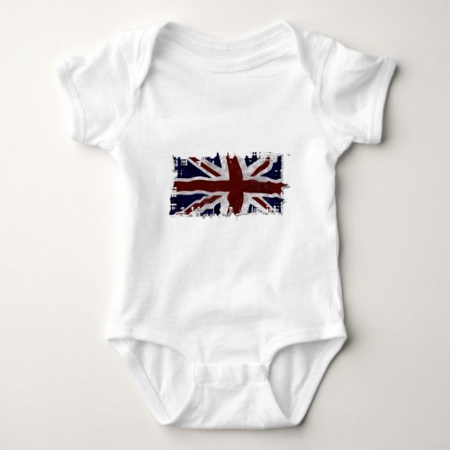 Patriotic Union Jack UK Union Flag British Flag Baby Bodysuit