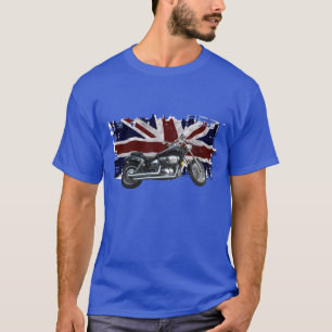 Patriotic Union Jack, UK Union Flag, Motorcycle T-Shirt