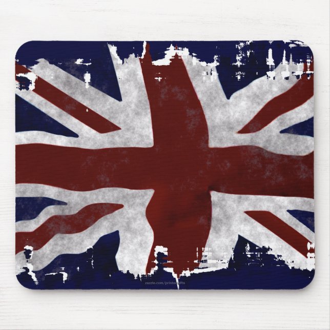 Patriotic Union Jack, UK Union Flag Mouse Pad (Front)