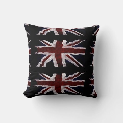 Patriotic Union Jack UK Union Flag Throw Pillow