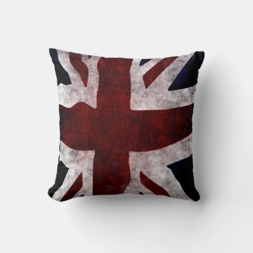 Patriotic Union Jack UK Union Flag Throw Pillow