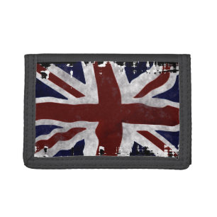 Patriotic Union Jack UK Union Flag Trifold Wallet