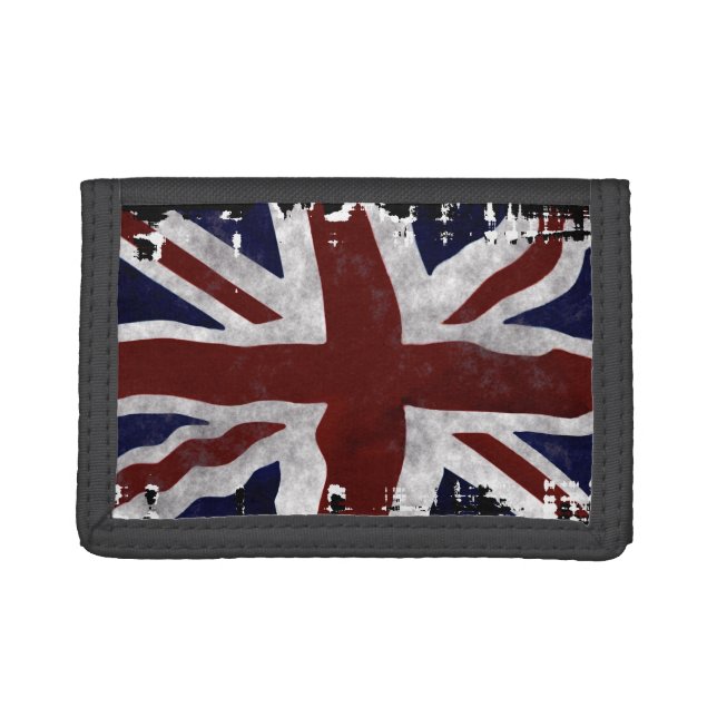 Patriotic Union Jack UK Union Flag Trifold Wallet (Front)