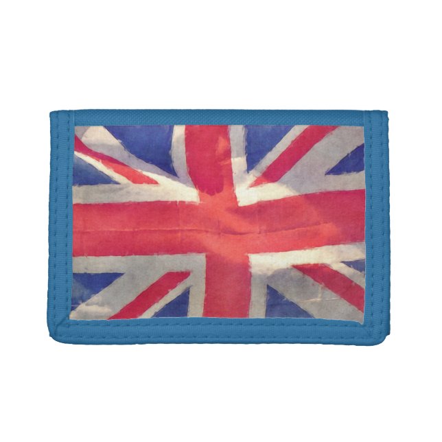 Patriotic Union Jack UK Union Flag Trifold Wallet (Front)