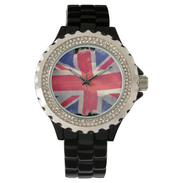 Patriotic Union Jack, UK Union Flag Watch (Front)