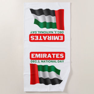 Patriotic United Arab Emirates Flag Beach Towel