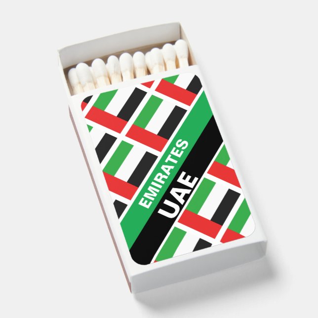 Patriotic United Arab Emirates Flag Matchboxes (Front Open)